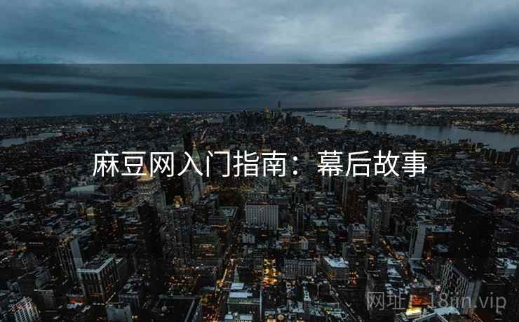 麻豆网入门指南：幕后故事
