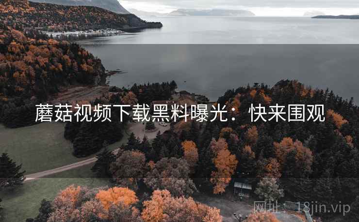 蘑菇视频下载黑料曝光：快来围观